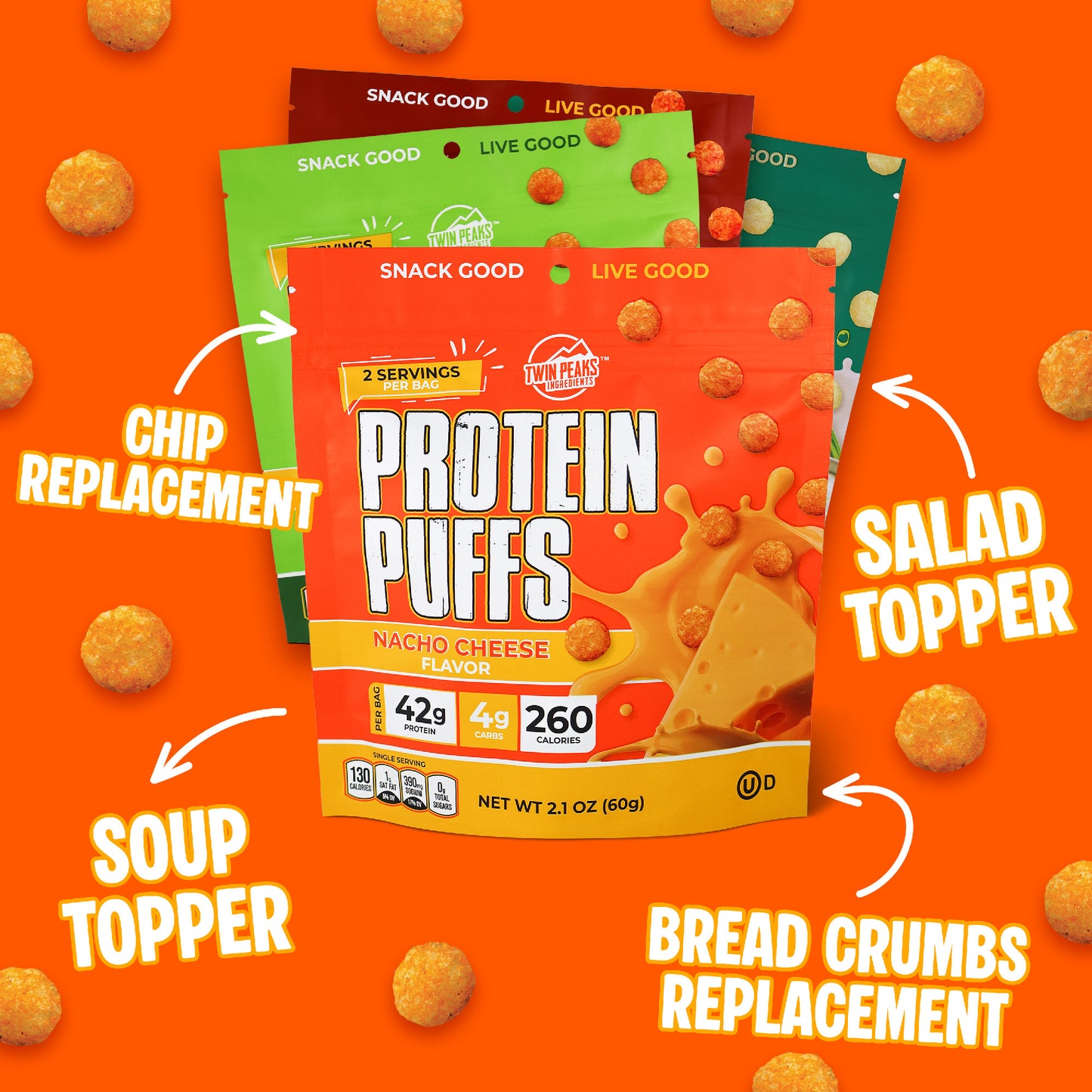 Protein Puffs 12-Pack (3 of Each)