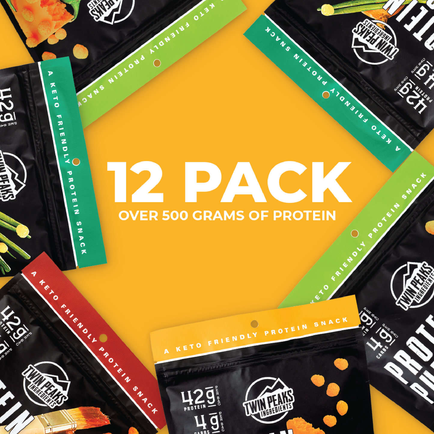 12 Pack - Over 500 grams of protein