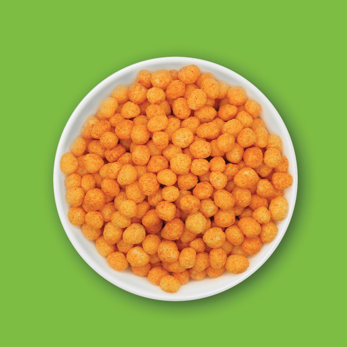 Jalapeno Cheddar Protein Puffs in a Bowl