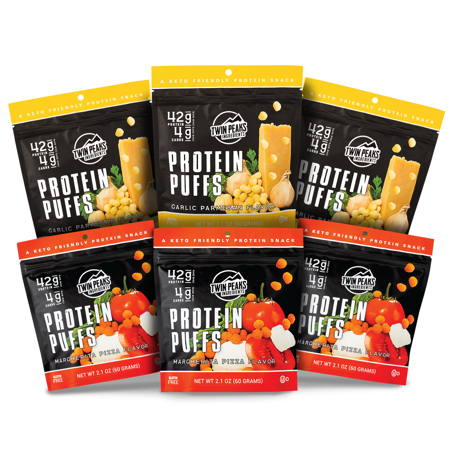 12 Pack Travel Size Combo - Garlic Parmesan & Margherita Pizza Flavors (6 of Each)
