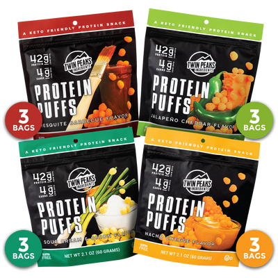 Protein Puffs 12-Pack (3 of Each)