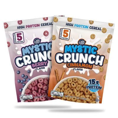 4 Pack Mystic Crunch Protein Cereal - 2 Cinnamon & 2 Berry