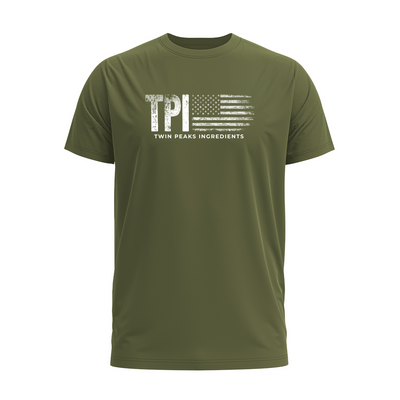 TPI American Flag Tee - Military Green