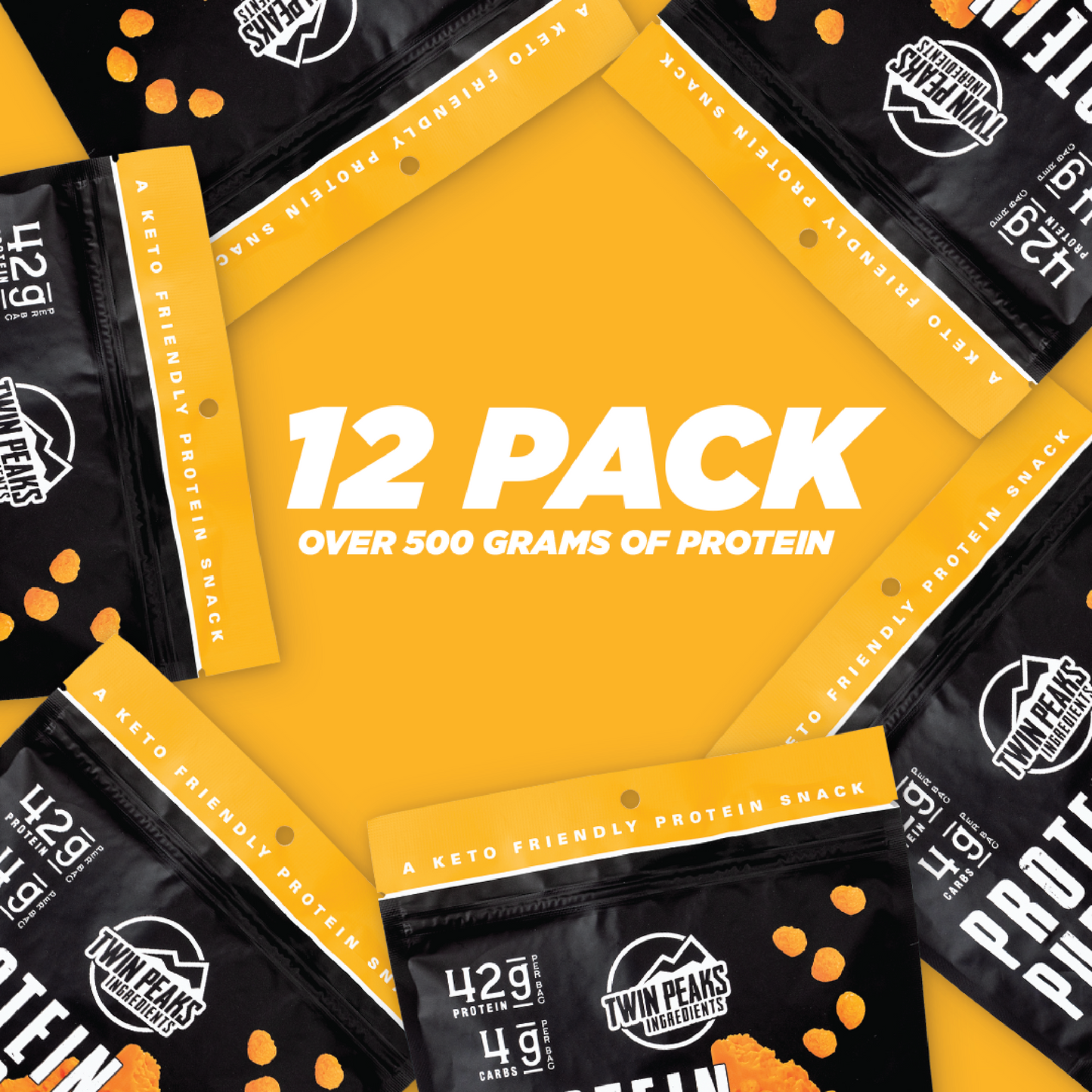12 Pack - over 500 grams of protein
