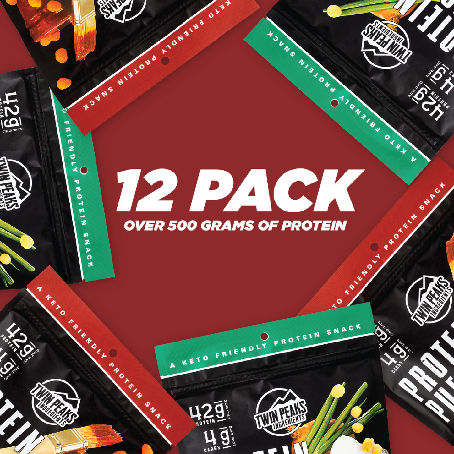 12 Pack - over 500 grams of protein