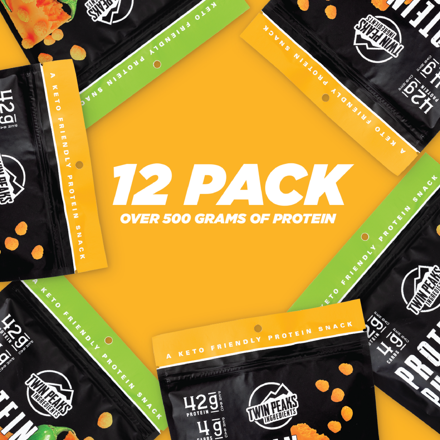 12 Pack - Over 500 grams of protein